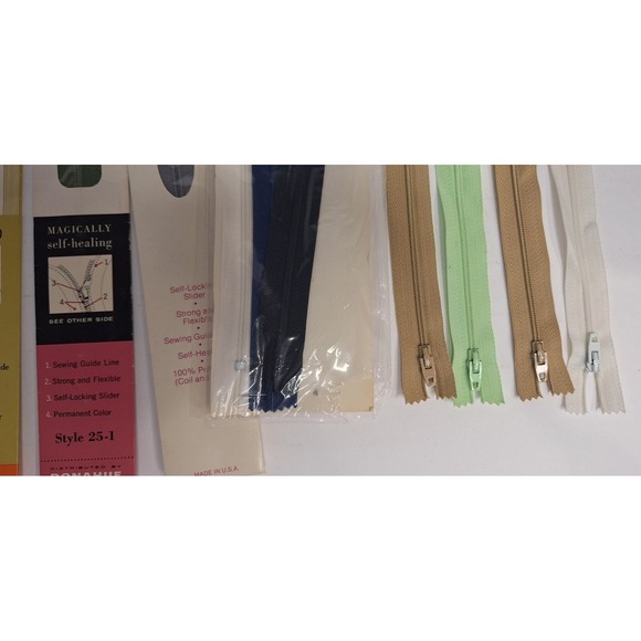 Lot of 12 Vtg Zippers 7 Inches Talon Coats And Clark - Picture 4 of 11